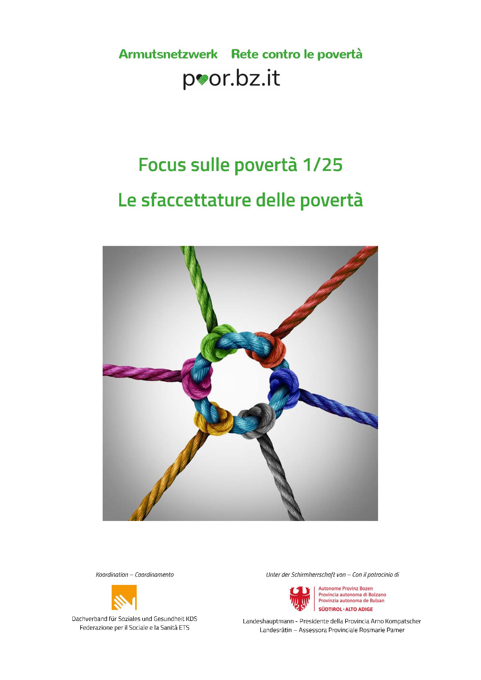 Prima pagina brochure informativa poverta